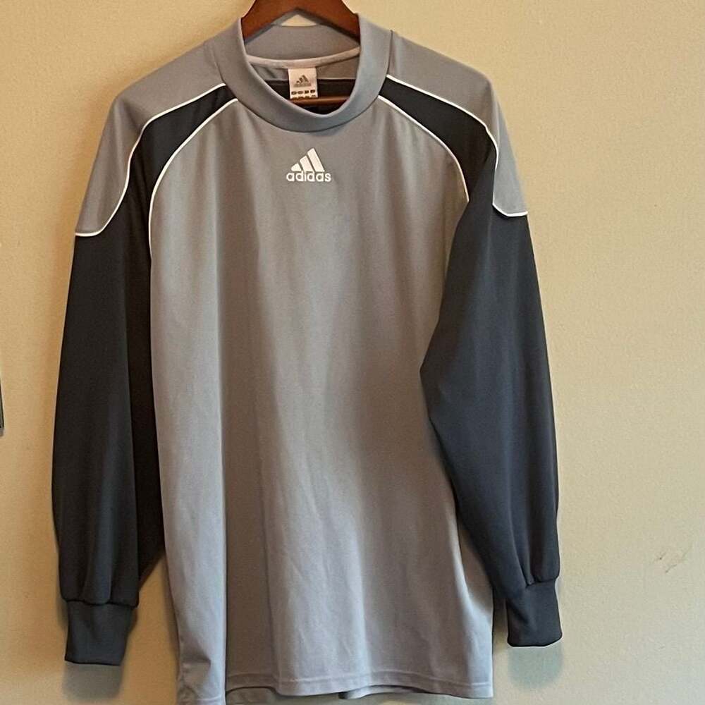 Vintage‎ Adidas Clima365 Padded Goalkeeper Jersey Grey Size L